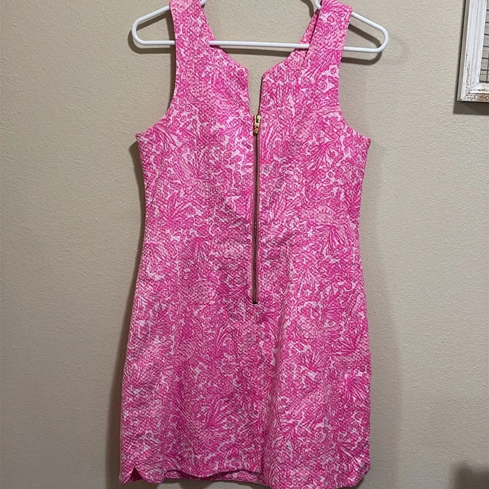 Lilly Pulitzer Pink See Ya Later Shift Dress Size 6 - Picture 3 of 9